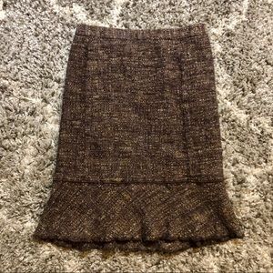 Moschino Cheap and Chic Wool Tweed Trumpet Skirt